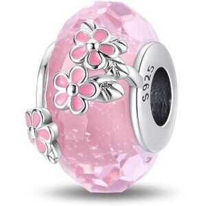 Murano Glass 925 Sterling Silver Charms for Bracelets Colour Changing